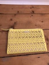 Yellow perforated clutch for sale  PENARTH