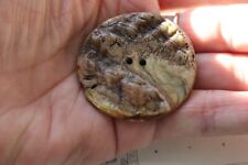  BOUTON ANCIEN COUTURE nacre abalone brune  4,5 cm  , occasion d'occasion  La Rochelle