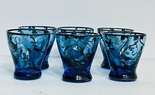 Usado, Copos de shot azuis com sobreposição de prata vintage conjunto de 6 copos comprar usado  Enviando para Brazil
