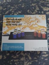 Juego de pong de cerveza Brookstone con mini estera de barra y 2 lanzadores NUEVO, usado segunda mano  Embacar hacia Mexico