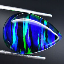 14.95 Ct Australian Natural Black Fire Opal Doublet Certified Untreated Gemstone for sale  Shipping to South Africa