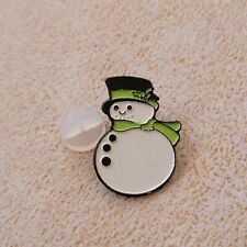 PIN MUNECO NIEVE VERDE BLANCO BADGE NEEDLE BROCHE segunda mano  Embacar hacia Argentina