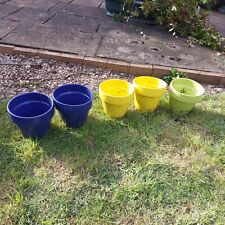 Glazed pots yellow for sale  WETHERBY