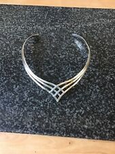 solid silver choker necklace for sale  HYTHE