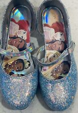 Disney Niñas Azul Brillo Confeti Princesa Zapatos Talla 1 Excelente  segunda mano  Embacar hacia Argentina