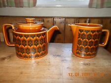 Hornsea Heirloom Autumn brown tea pot & milk jug for sale  BOSTON