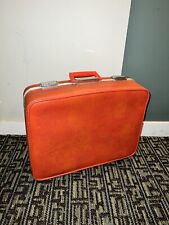 Towncraft suitcase Mid Century Vintage Traveling Case Mod Orange 20” X 15.5” for sale  Chicago