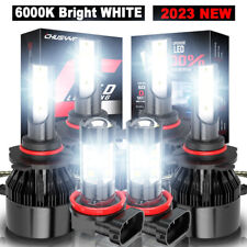 9005 9006 H11 LED combo branco 6000K kit de faróis de neblina lâmpadas de feixe alto baixo comprar usado  Enviando para Brazil