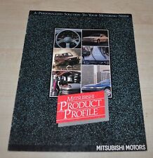 1990 Mitsubishi Profile Mirage Galant Sigma Eclipse Montero Brochure Prospekt na sprzedaż  PL