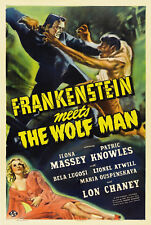Usato, POSTER FILM VINTAGE FRANKENSTEIN MEETS THE WOLF MAN STAMPA A4 usato  Spedire a Italy