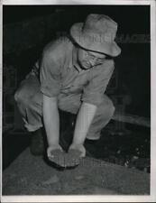 Foto de imprensa 1947 James Bonesteel examina 500 toneladas de pelotas de espingarda de chumbo comprar usado  Enviando para Brazil
