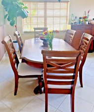 7 Piece Extendable Dining Table Set With 6 Chairs Home Kitchen Breakfast Dining for sale  Shipping to South Africa