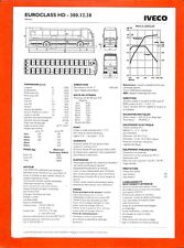 AUTOCARS IVECO / EUROCLASS HD /FICHE TECHNIQUE 20 g comprar usado  Enviando para Brazil