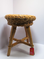 Retro Franco Albini Style Wicker Stool Rattan Bamboo 1960's                   ET for sale  Shipping to South Africa
