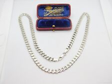 Italian Sterling Silver Curb Link Chain Necklace 24" Length Vintage c1980 for sale  Shipping to South Africa