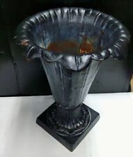 Antique Cast Iron Enameled  Tulip Urn French Garden Planter Flower Pot Authentic, used for sale  Shipping to Canada