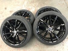 Ex Display 18” VW Golf Pretoria Style Alloy Wheels gloss Black & 225/40/18 Tyres for sale  GLASGOW