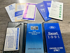 Ford Escort 1991 fabricante de equipos originales ¡Manual del propietario con cubierta y todos los insertos! Original Vintage segunda mano  Embacar hacia Argentina