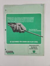  Weldirectory Directory of Welding Electrodes Lincoln Electric Manual Green Dot for sale  Shipping to South Africa