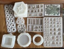 Gran lote de moldes de fundición de resina de silicona hágalo usted mismo insertos holográficos herramientas de silicona segunda mano  Embacar hacia Argentina