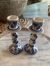 Pair delft candlesticks for sale  Conway