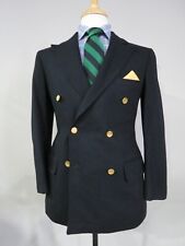 Used, VTG Brooks Brothers EST 1818 navy blue hopsack weave gold button sport coat 36 S for sale  Shipping to South Africa