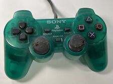 Controlador Oficial Sony PlayStation 2 PS2 Verde Esmeralda Transparente SCPH-10010 FABRICANTE DE EQUIPOS ORIGINALES 2 segunda mano  Embacar hacia Argentina