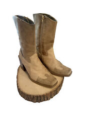 Botas de cabelo de bezerro camurça sapatos femininos tamanho 7,5 em seus pés "chip" bege bronzeado comprar usado  Enviando para Brazil
