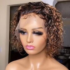 Peruca de cabelo humano curto destaque corte pixie renda frente perucas de cabelo humano peruca sem cola, usado comprar usado  Enviando para Brazil