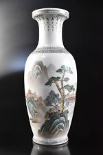 Usado, F2063: XF porcelana colorida chinesa paisagem abafador pintura vaso de flores, automático comprar usado  Enviando para Brazil