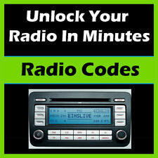 RADIO CODE UNLOCK FITS VW RCD510 CODES RCD310 DECODE RNS310 315 46 FAST SERVICE, used for sale  Shipping to South Africa