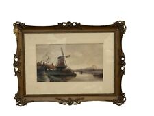 Antique watercolor windmill for sale  Reading