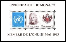 Mônaco 1993 Associação ONU, Rainier, Emblemas, Minisheet, MNH / UNM comprar usado  Enviando para Brazil