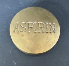 Píldora de aspirina de latón pisapapeles de disco de colección peso, usado segunda mano  Embacar hacia Argentina
