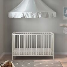 Gulliver Ikea white cot 120 x 60cm (optional mattress included), used for sale  UK