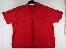 Camisa masculina Tommy Bahama 3XL XXXL palma vermelha 100% seda botão para cima bolso havaiano comprar usado  Enviando para Brazil