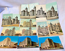 Lote de 14 postales vintage Wichita KS oficina de correos corte litografías cromadas segunda mano  Embacar hacia Argentina