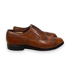 Zapatos de vestir Allen Edmonds Cliftons para hombre 9,5 EEE de cuero marrón punta gorra 0357 segunda mano  Embacar hacia Mexico