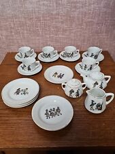 Used, Vintage Children's Tea Set Teacups & Saucers - Plates - Porcelain Gold Trim for sale  Shipping to South Africa