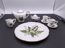 Vintage Miniature Tea Set Tiwan Teapot creamer Sugar Teacups saucer plates  for sale  Shipping to South Africa