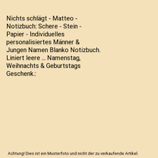 Schlägt matteo notizbuch gebraucht kaufen  Trebbin