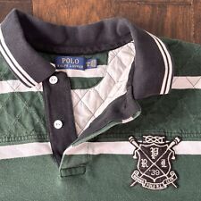 Usado, Polo Ralph Lauren acolchoado rugby clube de remo verde listra branca manga curta 3XB comprar usado  Enviando para Brazil