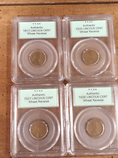 4 PCGS SAMPLE SLABS Lincoln Wheat Penny's Cents  1917, 1920,1927, 1928 for sale  Shipping to South Africa