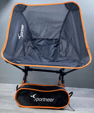 Cadeira de acampamento Sportneer, laranja ultra leve preta embalável fácil de armazenar comprar usado  Enviando para Brazil