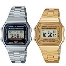 Usado, Relógio CASIO retrô clássico unissex pulseira de aço digital A168WR AlarmChrono comprar usado  Enviando para Brazil