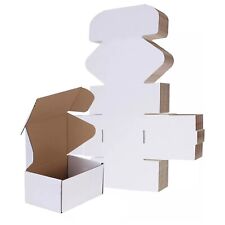 100 - 6x4x3 caixas de embalagem de correio de papelão ondulado branco 6 x 4 x 3, usado comprar usado  Enviando para Brazil