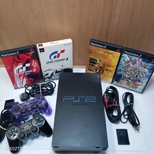Pacote PlayStation 2 PS2 FAT console preto e dois controles 4 jogos japonês comprar usado  Enviando para Brazil