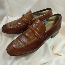 Sapatos masculinos Portage italianos couro envernizado marrom tamanho 9 D ITÁLIA comprar usado  Enviando para Brazil
