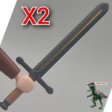 X2 Playmobil grande espada-cavaleiro templário-guerreiro medieval-viking-bárbaro comprar usado  Enviando para Brazil