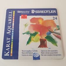 Aquarela Staedtler Karat, 24 lápis de aquarela, caixa de metal alemã, Alemanha, #124 comprar usado  Enviando para Brazil